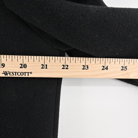 Vtg‎ ANNE KLEIN Womens Wool Pea Coat Size XS Black Mid Double Breasted USA 90s - Picture 3 of 13